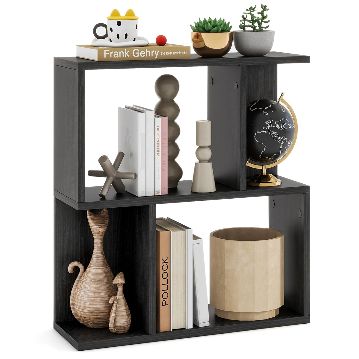 3-Tier Bookshelf, Display Shelf for Small Space