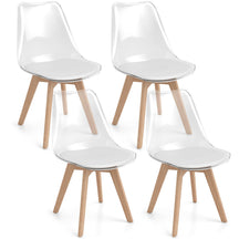 Set of 4 Clear Dining Chairs, Armless Modern Dining Chairs with Transparent Backrest