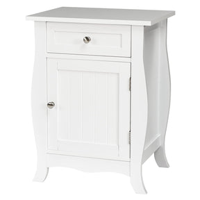 Giantex Accent Table, Storage Floor Cabinet, Wooden Nightstand Bedside Table
