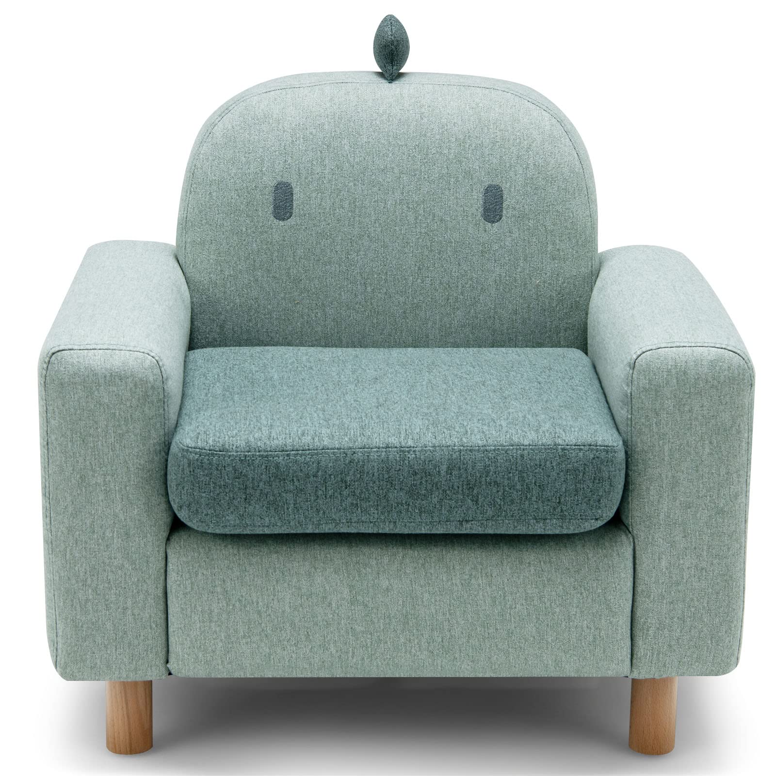 HONEY JOY Kids Sofa, Toddler Chair w/Solid Wood Frame, Thick Cushion, Child Armchair for Play Room