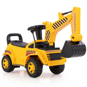 HONEY JOY Kids Ride on Excavator, Bulldozer Digger Toy for 19-36 Months