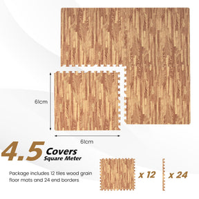 48/96 SQ FT Interlocking Foam Mats, Tiles EVA Floor Mats