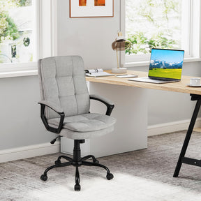 Height-Adjustable Office Chair Ergonomic Computer Armchair w/Rocking Function