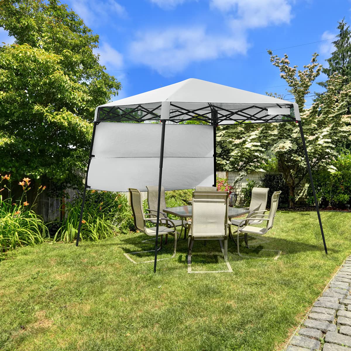 2.1m x 2.1m Slant Leg Pop-up Canopy, Outdoor Tent for Sun Protection