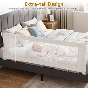 Foldable Baby Rail Guard, 180 cm Long Swing Down Bed Rail for Toddlers