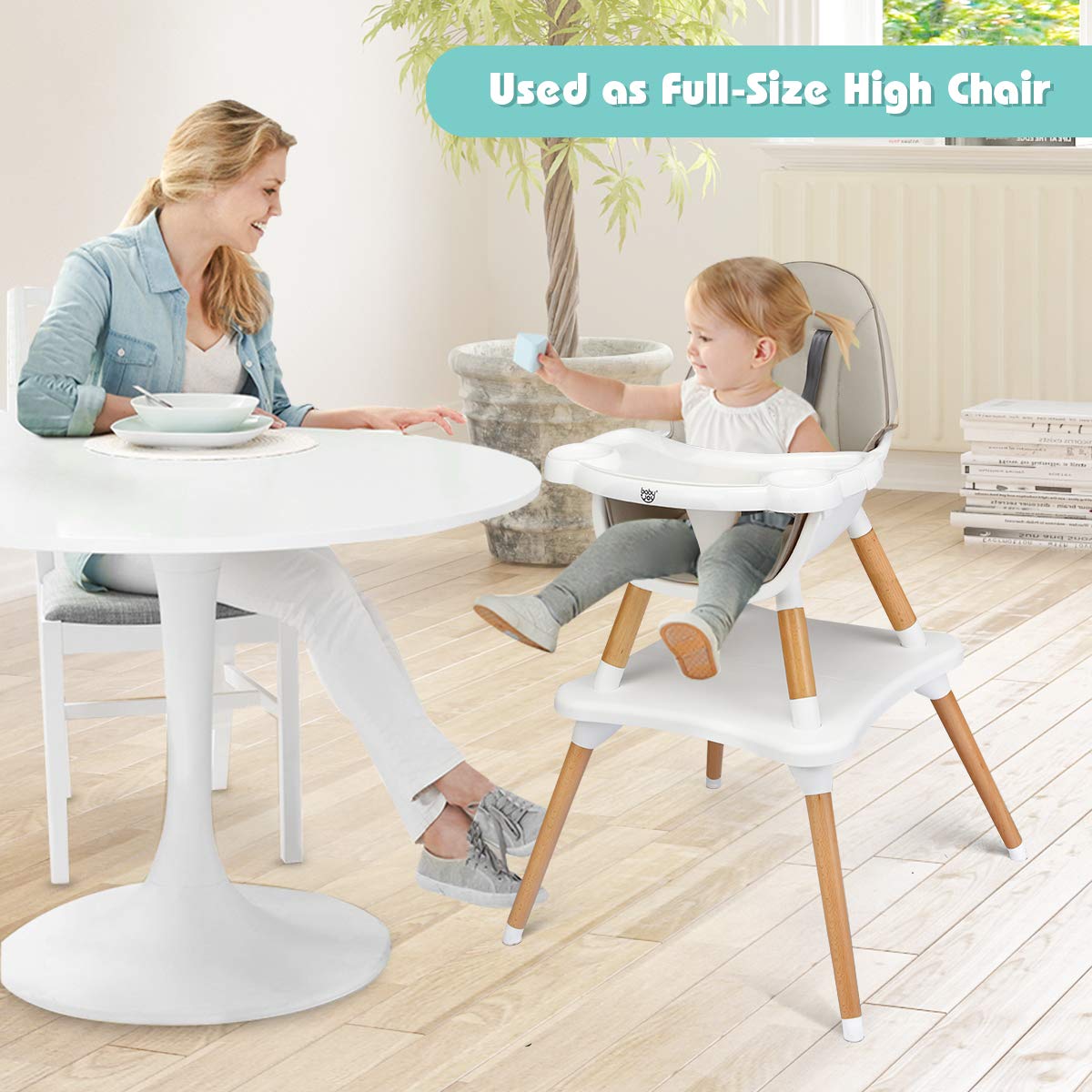 5 in 1 High Chair, Convertible High Chairs for Babies and Toddlers/Booster Seat/Table and Chair Set