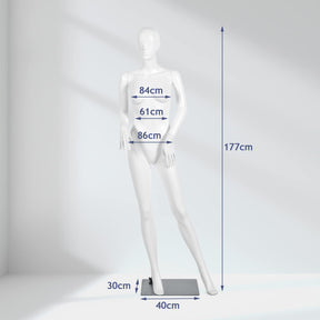 177 cm Female Mannequin, Adjustable & Detachable Manikin with Stable Iron Base