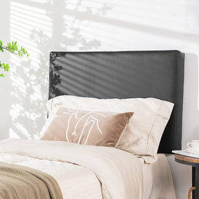 Giantex Wall-Mounted Headboard, Modern PU Leather Upholstered Headboard