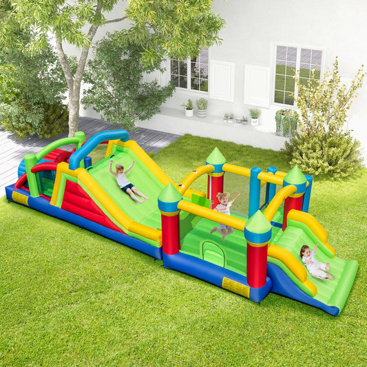 Inflatable Obstacle Course Bounce House for Lawn, Yard