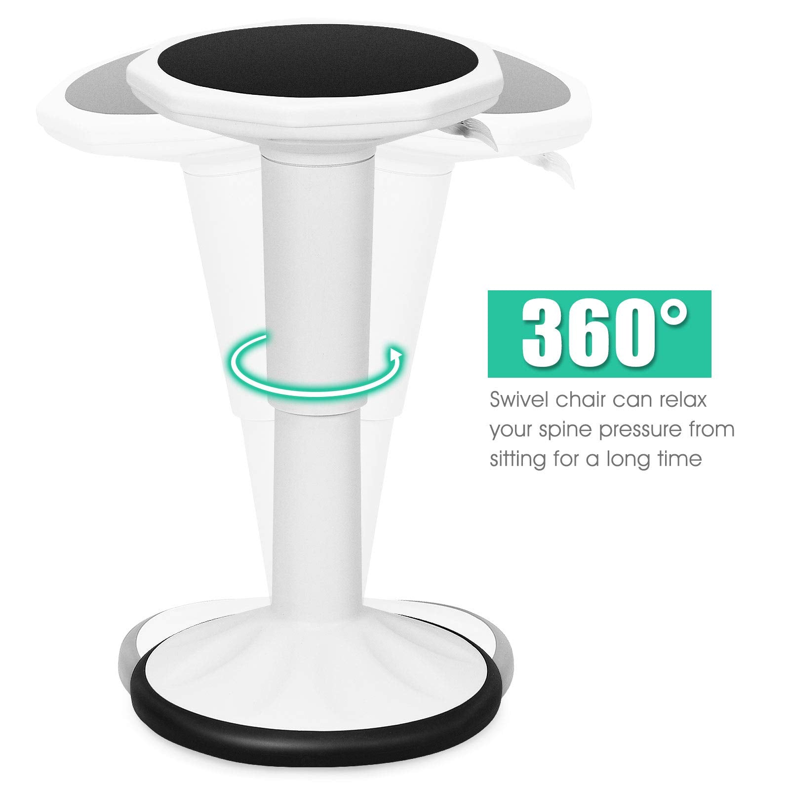 Giantex Ergonomic Wobble Stool, Sit Stand Wriggle Chair with Adjustable Height