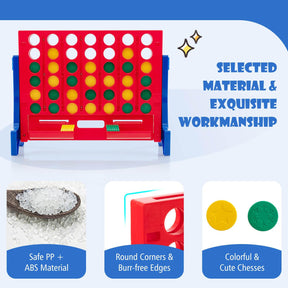 Jumbo 4-to-Score Connect Game Set w/Carrying Bag & 42 Chesses