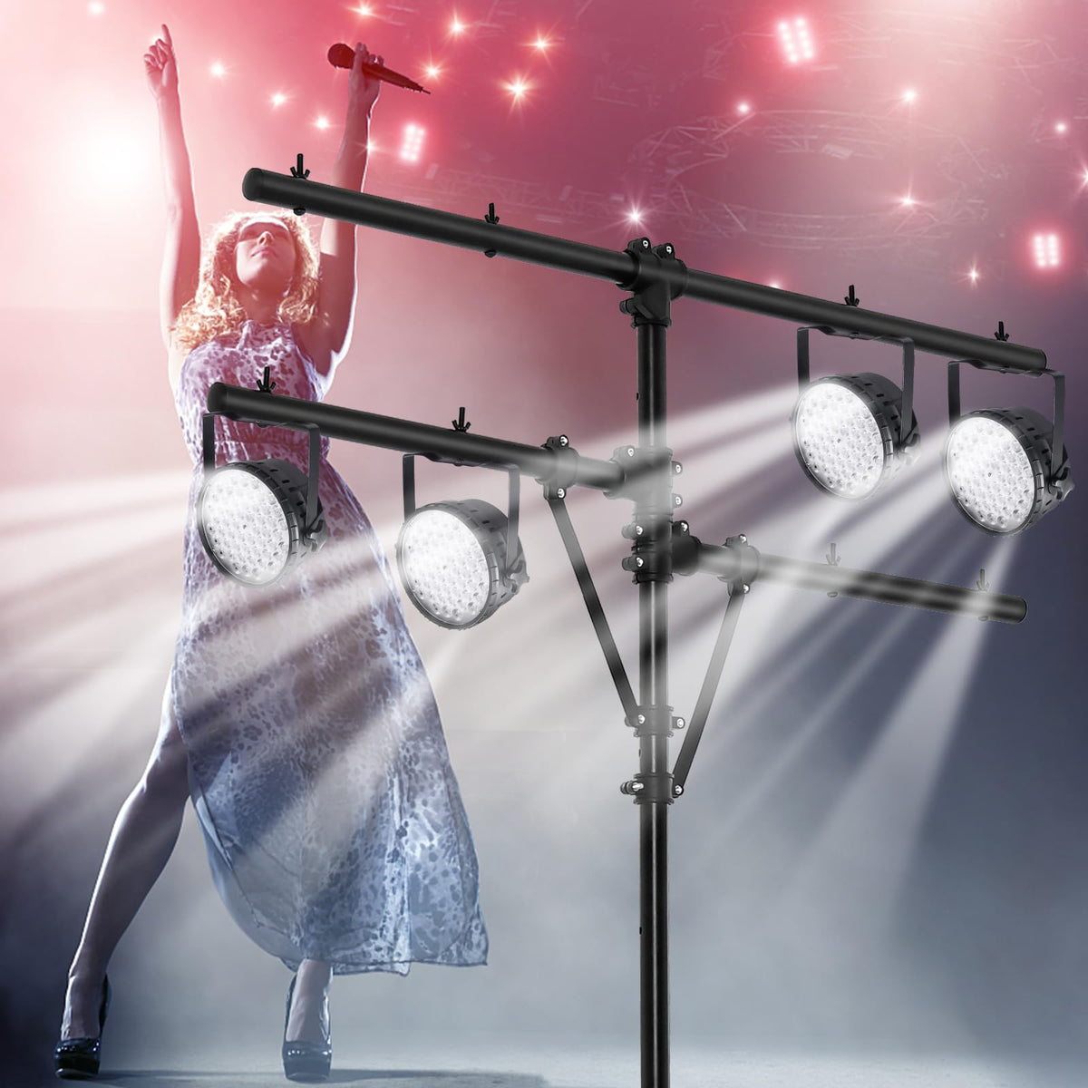 Giantex Audio Mobile DJ Light Stand, LED Light Stand