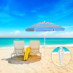 Giantex 7.2 Ft Beach Umbrella, Patio Sunshade Umbrella with Sand Anchor