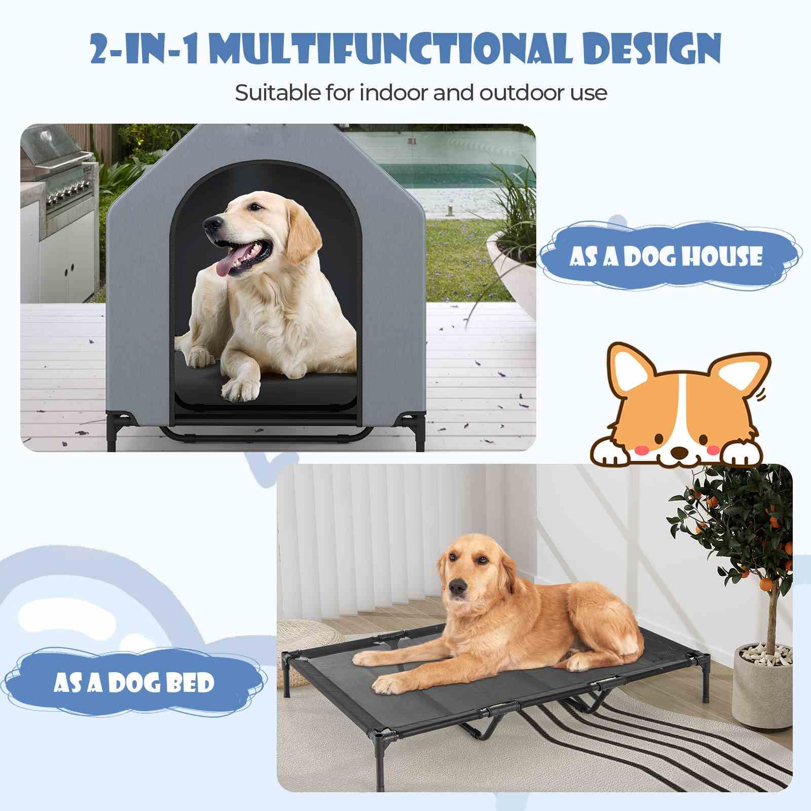 132cm Elevated Dog House for Large Breeds