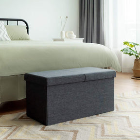 Giantex Storage Ottoman, Upholstered Chest Bench w/Storage Space