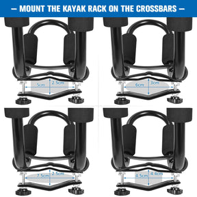 et of 4 U-Bar Kayak Racks with Bandage