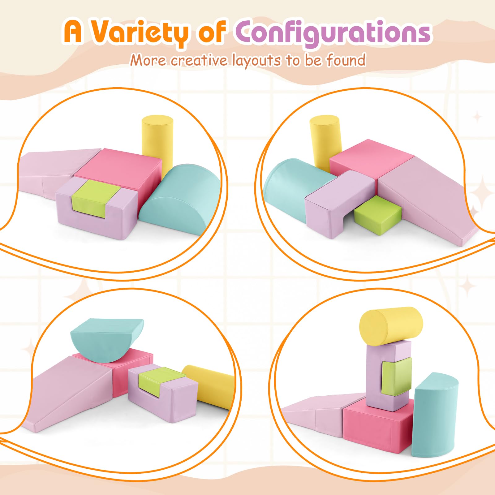 6PCS Kids Crawl & Climb Foam Play Set