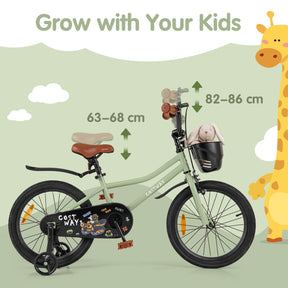 36 cm & 40 cm & 46 cm Kid’s Bike with Training Wheels Adjustable Handlebar & Seat