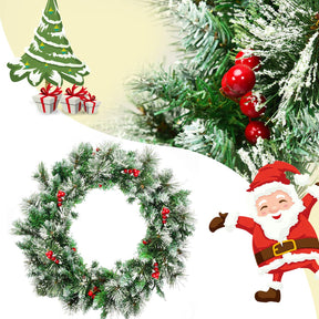 60cm Christmas Wreath, Artificial Pre-lit Lighted Christmas Wreath