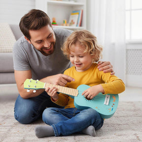 21'' Ukulele Guitar for Kids, 4 Strings Mini Ukulele with Basswood Body for 3+ Years Old, Musical Instruments Educational Toy for Toddlers, Boys, Girls, Beginners, Light Blue