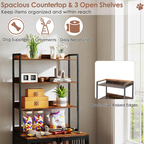 Dog Crate Furniture w/Storage Shelves