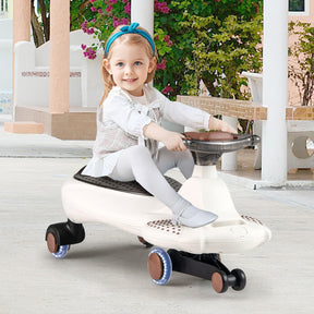 Wiggle Car with Hauling Rope, Ride on Car with Under-Seat Storage