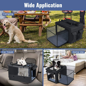 Folding Soft Dog Crate, Portable and Foldable Pet Carrying Bag