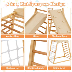 HONEY JOY 6-in-1 Indoor Jungle Gym Climber