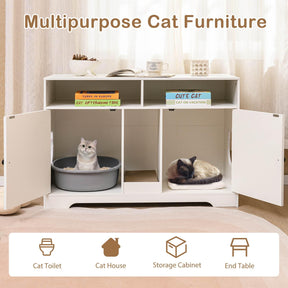 108 cm Hidden Cat Washroom Furniture w/Storage