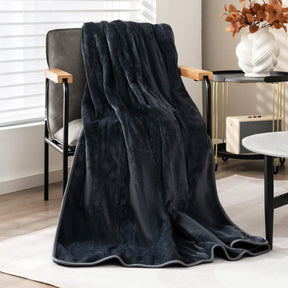 Electric Heated Blanket Throw, Double-Sided Fleece Soft Fast Heating Blanket w/9 Heat Settings, 9 Hours Timing Function