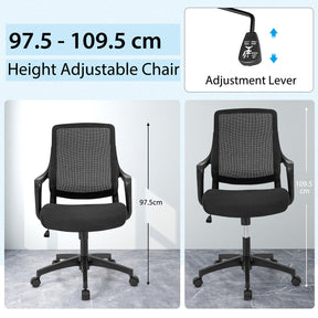 Giantex Ergonomic Office Chair, Modern Breathable Mesh Chair w/Curved Backrest & Armrest