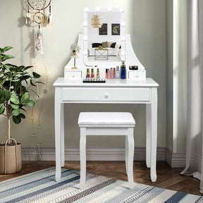 Dressing Table with Mirror & Stool