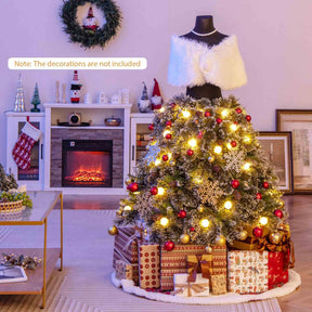 150CM Pre-lit Mannequin Artificial Christmas Tree, Hinged Dress Form Xmas Tree w/ 465 Branch Tips
