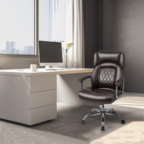 Ergonomic Office Chair for Big & Tall People, 227kg PU Leather Executive Chair w/Extra Wide Seat