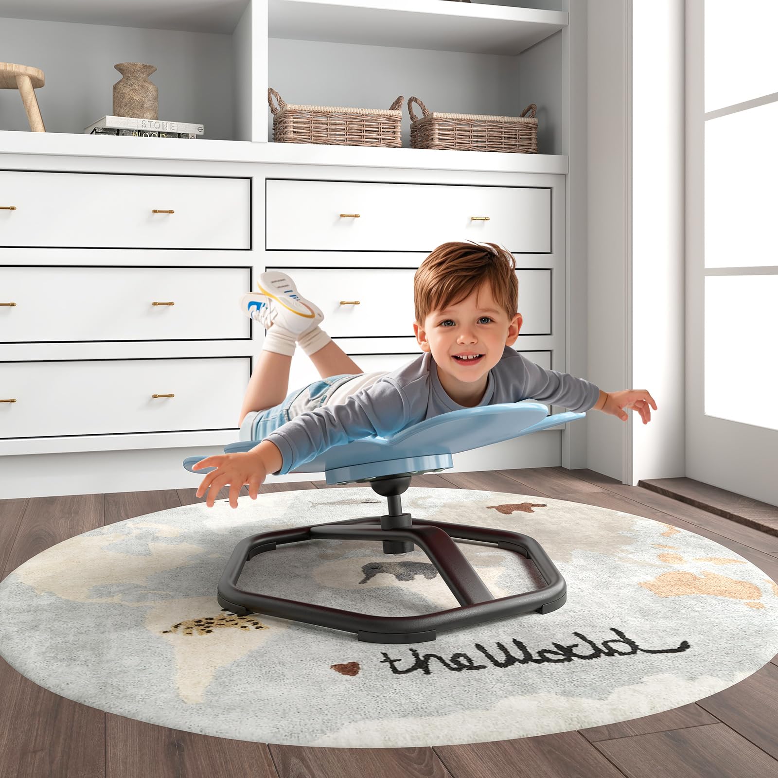 Petal Sensory Swivel Chair with Non-Slip Metal Base for Autistic Kids