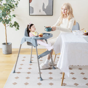 BABY JOY Baby High Chair, 4 in 1 Convertible Highchair with Adjustable Legs