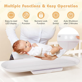 3 in 1 Infant Scale w/Detachable Tray for Body Weight & Height Measurement, Weight Scale w/APP Control