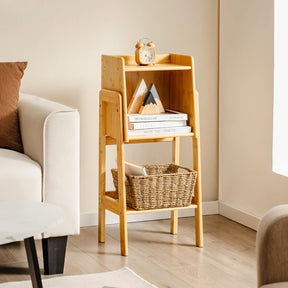 Giantex Bamboo Bookshelf, Modern Bookcase w/Legs
