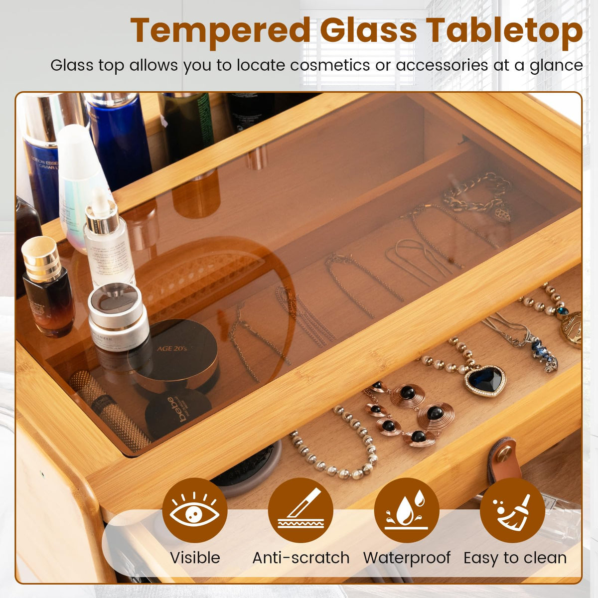 Giantex Makeup Vanity Table with Mirror