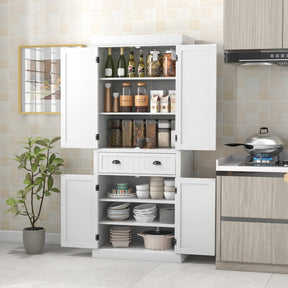 183.5CM Kitchen Pantry Storage Cabinet, Tall Freestanding Cupboard