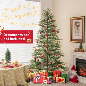 195CM Artificial Christmas Xmas Tree with Auto Timer & LED Lights