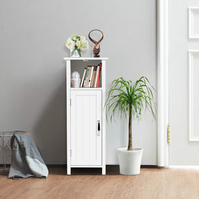 Bathroom Floor Cabinet w/Single Door & Adjustable Shelf, Avoid Tipping Over & Wobbling