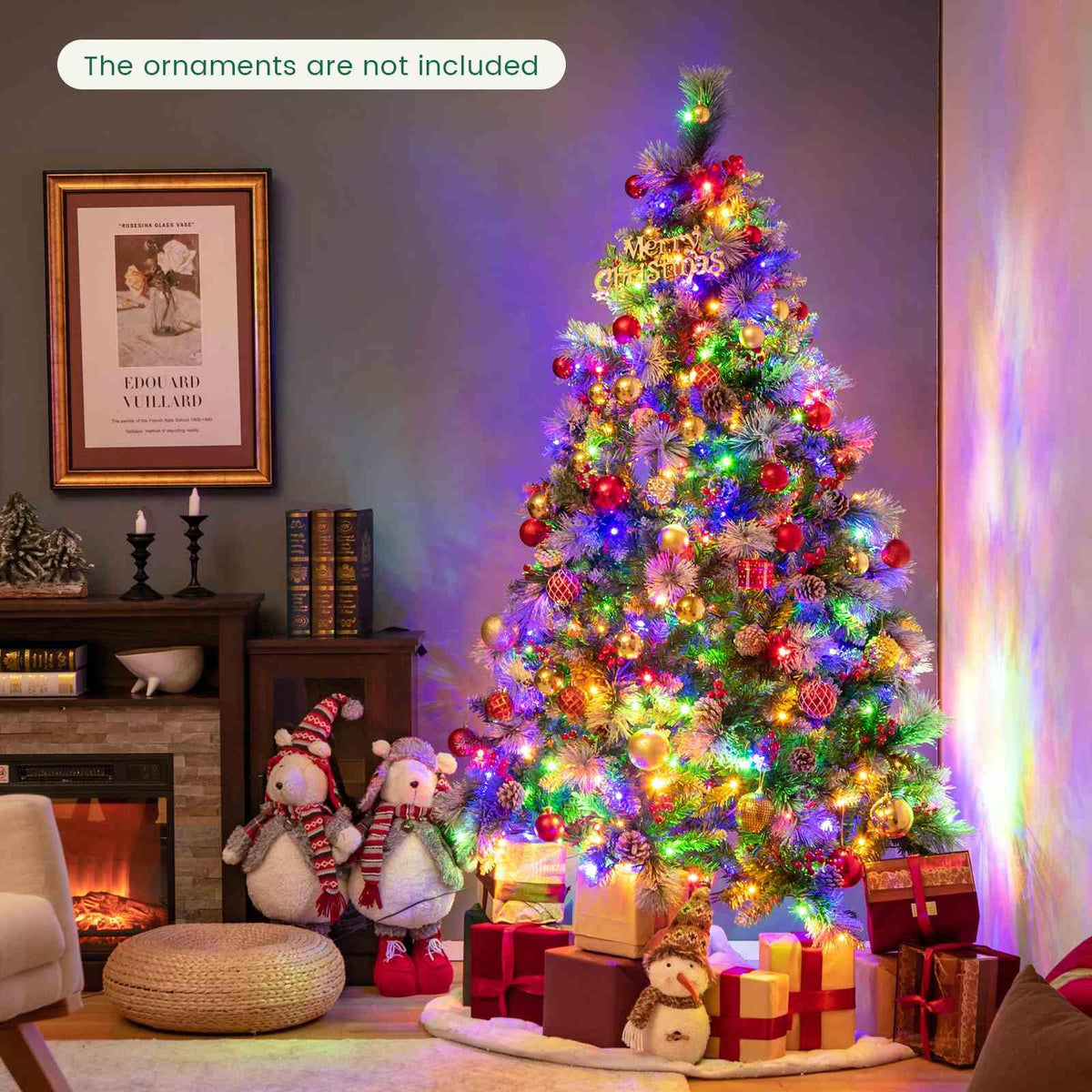 2.15M Pre-Lit Christmas Tree with Pine Needle