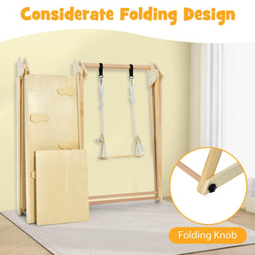 Foldable Montessori Climber Playset with Fun Slide & Adjustable Swing