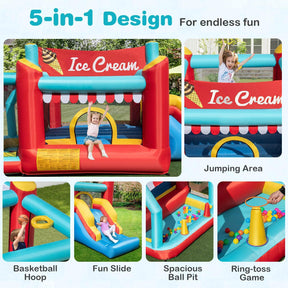 HONEY JOY 5-in-1 Ice Cream Jumping Castle