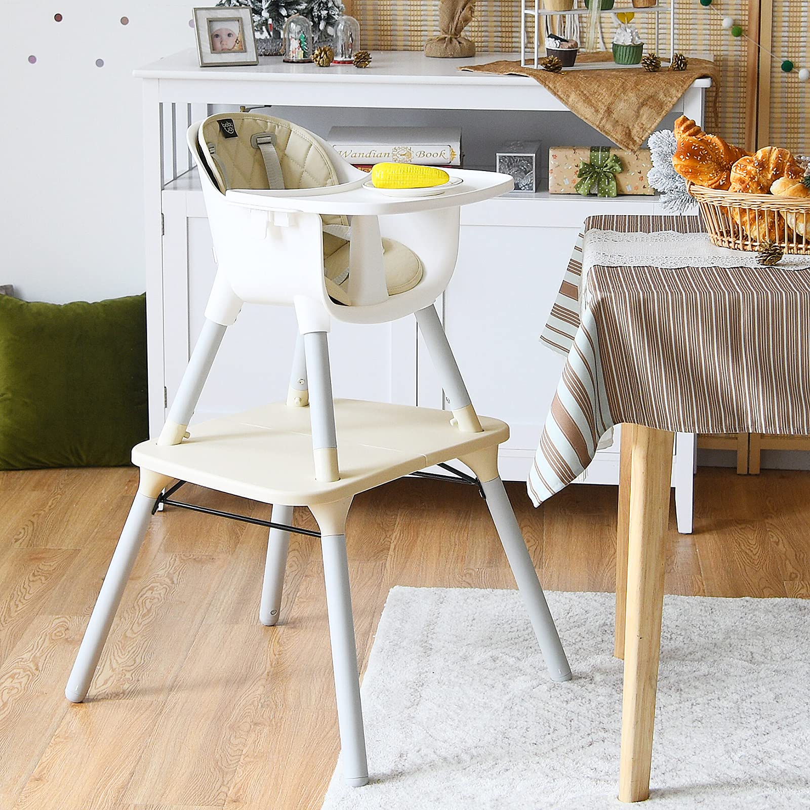 BABY JOY 5 in 1 Convertible Baby High Chair
