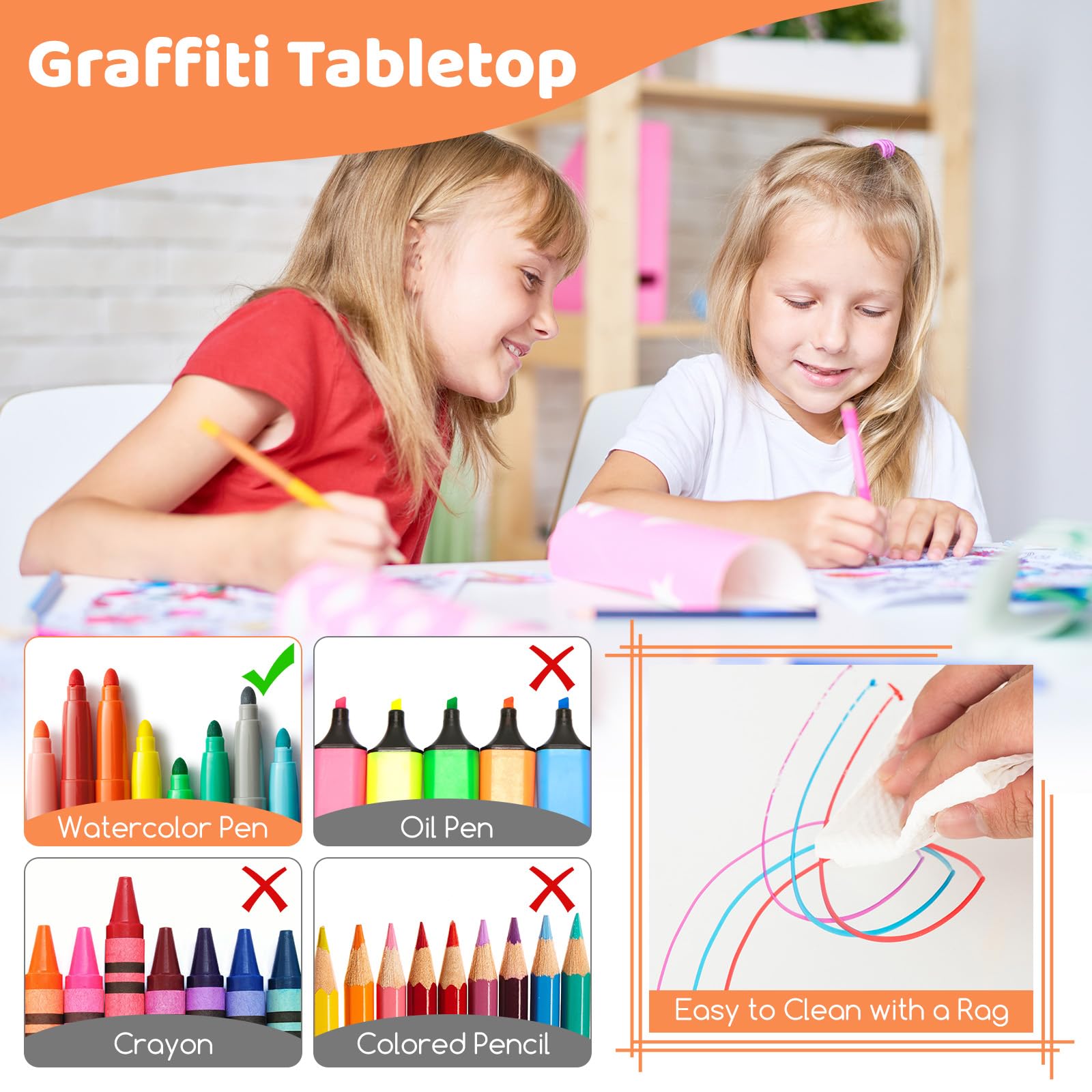 Kids Table and 4 Chairs Set