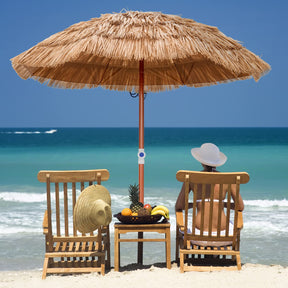 Thatched Patio Umbrella, 1.75m Hawaiian Tiki Umbrella with Carrying Bag