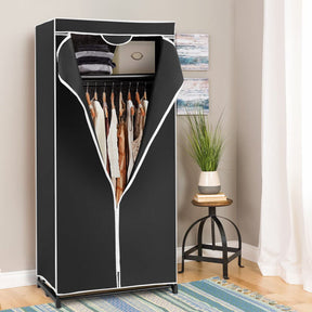 Giantex Wardrobe w/Metal Frame, Folding Fabric Cabinet