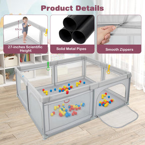 BABY JOY Baby Playpen 185 x 155 x 69 cm Large Play Yard for Infants